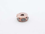 Pandora Cubic Zirconia Rose Gold Plated Geometric Shapes Clip Charm 2.5 Grams Fw0425lxdu