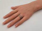 0.62 Cttw Diamond & 10k White Gold Enhancer Ring 3.8 Grams Size 8.5 Fw0426wzxdu