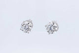 3.18ctw Lab Grown Round Diamond Stud Earrings In 14k White Gold 2g Eb1224rxzdu