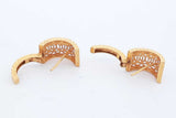20k Yellow Gold Filigree Hoop Earrings 5.3 Grams Eb0426wcrde
