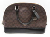 Coach Sierra Brown Logo Signature Coated Canvas Satchel Crossbody Bag Do0826oxde