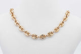 14k Yellow Gold Puffed Mariner Chain Necklace 14.2 Grams 24 Inch Eb1225ccrsa