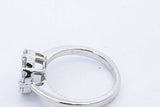 18k White Gold Diamond Cluster Ring 4.3 Grams Size 5 Eb0526rrxde