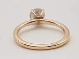1.05 Carats Round Lab Grown Diamond 14k Yg 2.72g Ring Size 6.75 Do0326cirde