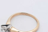 0.2ctw Diamond Solitaire Ring In 14k Yellow Gold 2.1 Grams Size 5 Eb0226lrxsa