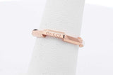Gucci 18k Rose Gold Link To Love Mirrored Ring 3 Grams Gucci Size 11 Eb0326orxsa