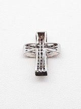 1.62 Cttw Diamond & 14k White Gold Cross Pendant 2.1 Grams Fw0325wprdu