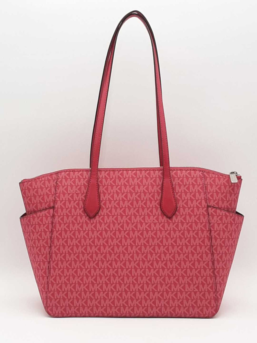 Michael Kors Dark Raspberry Marilyn Signature Logo Tote Bag