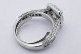 3.69cttw Diamond Ring In 18k White Gold 5.7 Grams Size 4.5 Eb0526olxzsa