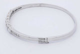 1.35cttw Diamond 18k White Gold Hinged Bangle Bracelet 14.8 Grams Eb0326llxzdu