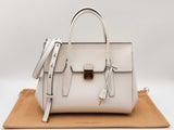 Michael Kors Campbell Medium Satchel In White Leather Fw0326lozdu