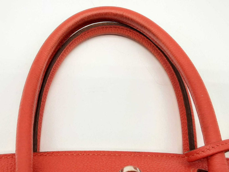 Hermes Birkin 30 Sanguine Red Orange Togo Palladium Handbag Do0323lxcrxde