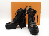 Louis Vuitton Laureate Monogram Platform Desert Boots Brown Size 37 Aa0626lrzsa