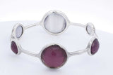 Ippolita Sterling Quartz & Mother Of Pearl Bangle Bracelet 7.5 Inch Eb0424oxzsa