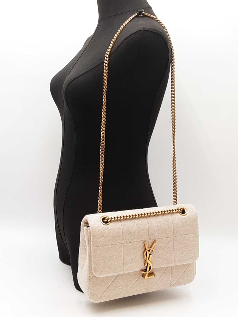 Yves Saint Laurent Jamie Chain Shoulder Bag In Quilted Jersey Fw0625exzdu
