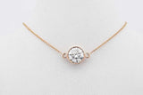 1.10ctw Lab Grown Diamond Pendant Necklace 14k Yellow Gold 1.9g 16 In Eb326rxzsa