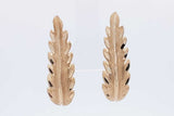 14k Yellow Gold Leaf Stud Earrings 3.8 Grams Eb0826pxzsa
