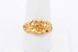 24k Yellow Gold Flower Ring 4.7 Grams Size 8.5 Eb0924olrsa