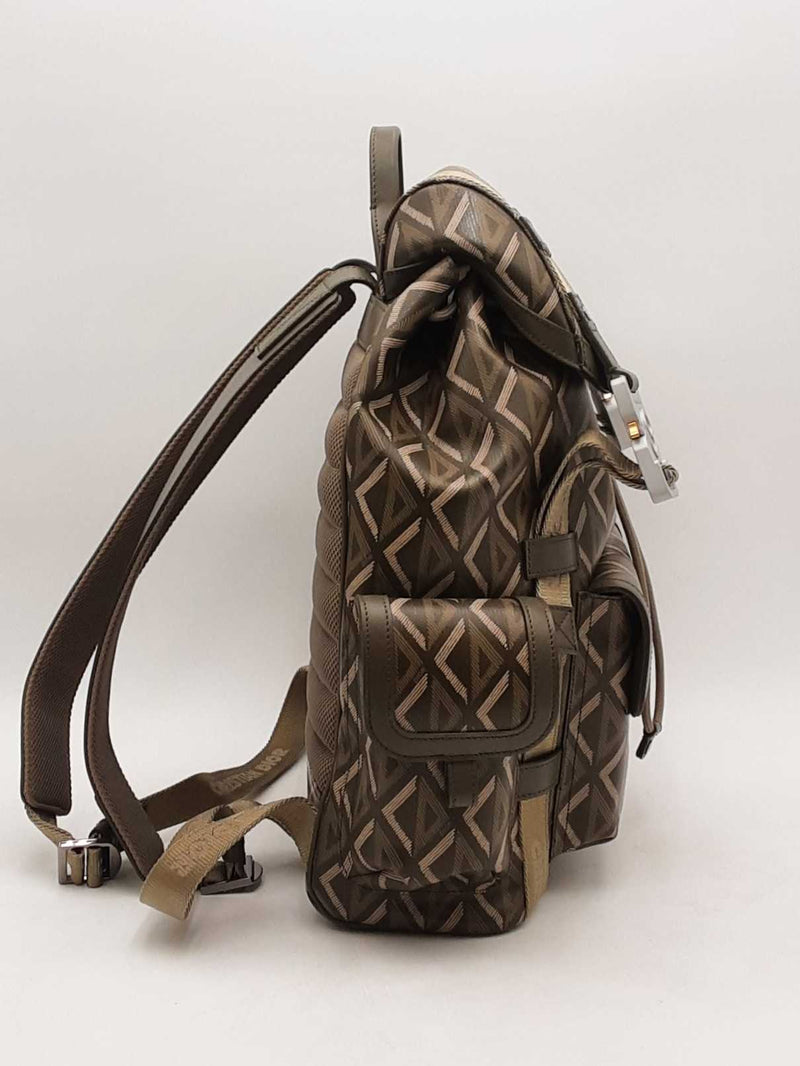 Dior Hit The Road Diamond Green Canvas Backpack Aa0725lzxzsa