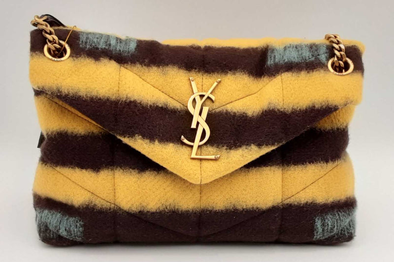 Yves Saint Laurent Tie Dye Quilted Wool Loulou Puffer Shoulder Bag Eblxezsa