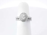 0.70 Cttw Diamond & 14k Gold Double Halo Bridal Set 5.5 Grams Size 5 Fw0326poxdu