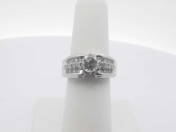 1.27ctw Diamond 14k White Gold 7.9 Grams Ring Size 7 Sd0625lozxsa