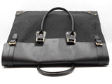 Gucci Travel Tote Bag In Black Gg Monogram Canvas Fabric & Leather Fw0925rzxdu