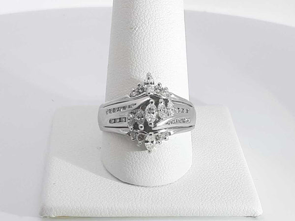 .84ctw Diamonds 14k White Gold 6.2 Grams Ring Size 10 Sd0725worsa