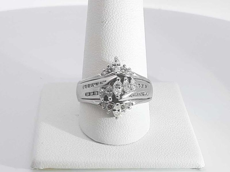 .84ctw Diamonds 14k White Gold 6.2 Grams Ring Size 10 Sd0725worsa