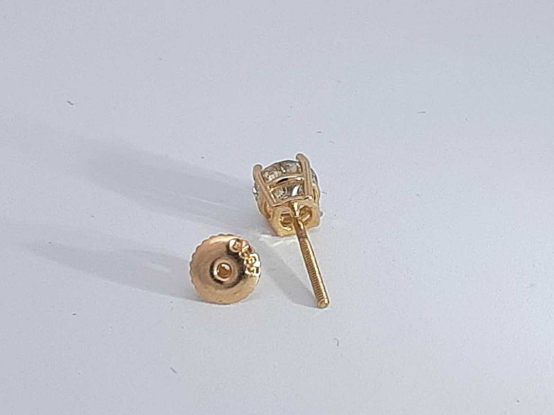 0.64 Cttw Diamond 14k Yellow Gold Single Stud Earring 0.80 Grams Aa0525pxzsa