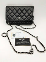 Chanel Quilted Black Leather Wallet On Chain Eb0924lxxzsa