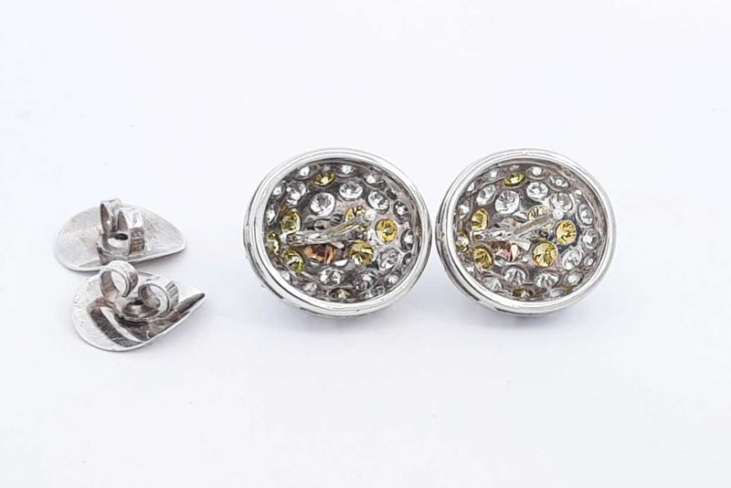 Approx. 3ctw Diamond Stud Earrings In 14k White Gold 9.6 Grams Eb0524worxsa