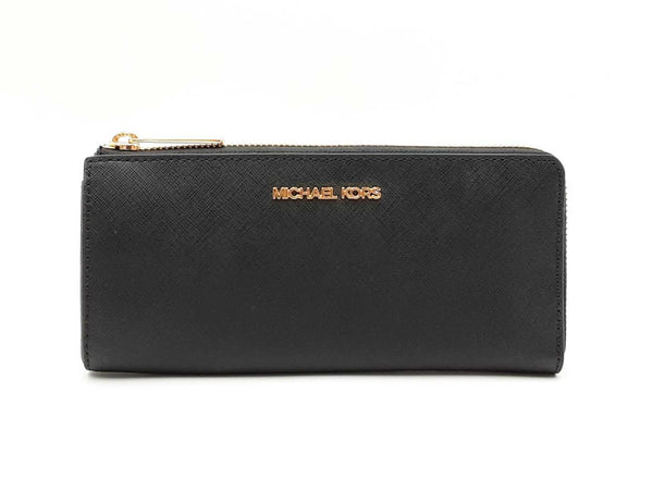 Michael Kors Jet Set Travel Saffiano Leather Quarter-zip Wallet Fw0125lzdu