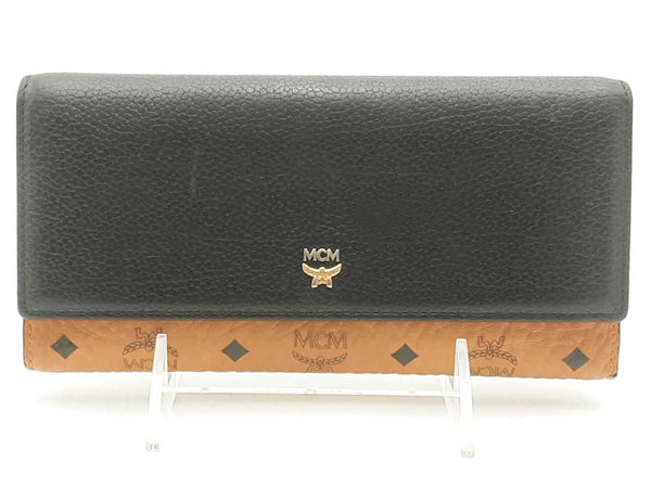 Mcm Canvas Leather Trifold Wallet Brown Aa1025ixsa