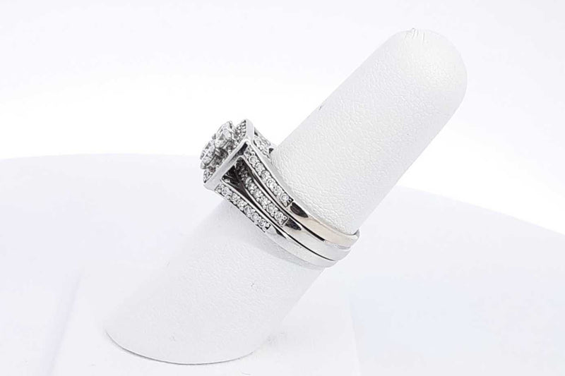 Approx. 0.82ctw Diamond Ring In 14k White Gold 6.8 Grams Size 6 Eb1124wcrsa