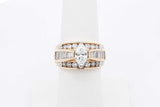 2.45cttw Diamond Ring In 14k Yellow Gold 8.2 Grams Size 6.25 Eb0625lpxzsa