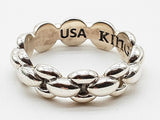 King Baby Small Infinity Link 0.925 Sterling Silver 8.6g Ring Size 12 Do0726rxde