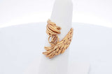 Louis Vuitton Gold Plated Angel Wing Band 6.8 Grams Size 5 Eb1224lxzdu