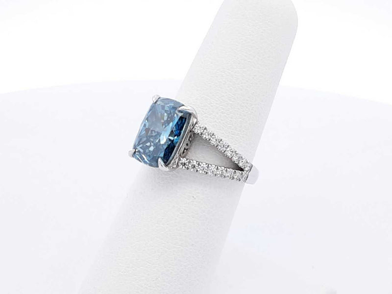 4.11 Cttw Lab Grown & Natural Diamond 14k White Gold Ring Size 6.5 Fw1023pesrdu