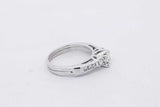 0.64cttw Diamond Ring In 14k White Gold 4.2 Grams Size 6 Eb0826wrxsa