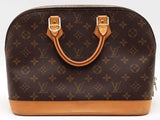 Louis Vuitton Alma Monogram Brown Handbag Aa0626pzxsa