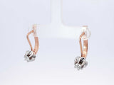 0.40 Cttw Diamond & 14k Rose Gold Leverback Earrings 5.6 Grams Fw0925prxdu