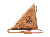 Mcm Himmell Triangle Pouch In Cognac Lauretos Coated Canvas Fw0725crdu