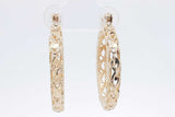 14k Yellow Gold Filigree Hoop Earrings 7.7 Grams Eb0426pcrsa