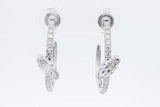 1.42cttw Lab Grown Diamond Hoop Earrings In 14k White Gold 4 Grams Eb0826scrsa