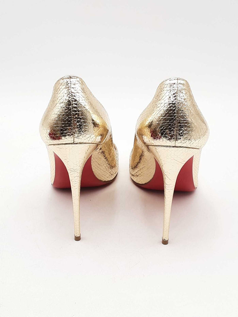 Christian Louboutin So Kate Gold Metallic Heels Size 39.5 Eb0125lxzsa