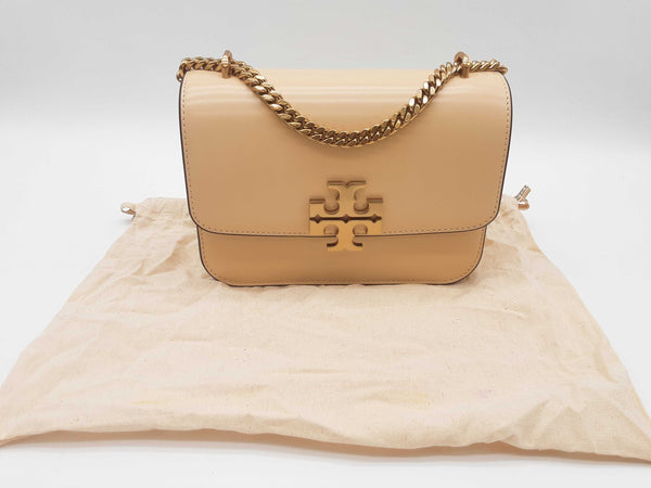 Tory Burch Eleanor Spazzolato Os Vanilla Beige Leather Shoulder Bag Do0525lxzde