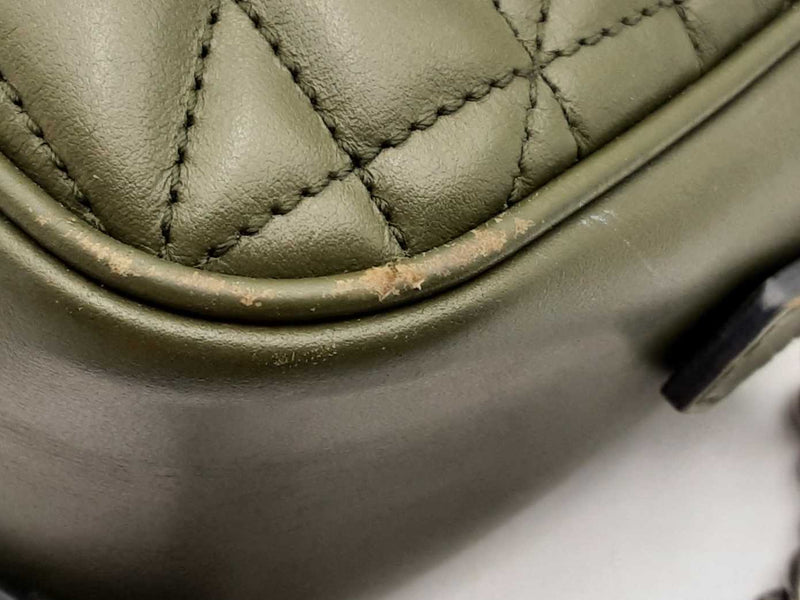 Gucci Gg Quilted Marmont Crossbody Bag In Military Green Eb1124wrxsa