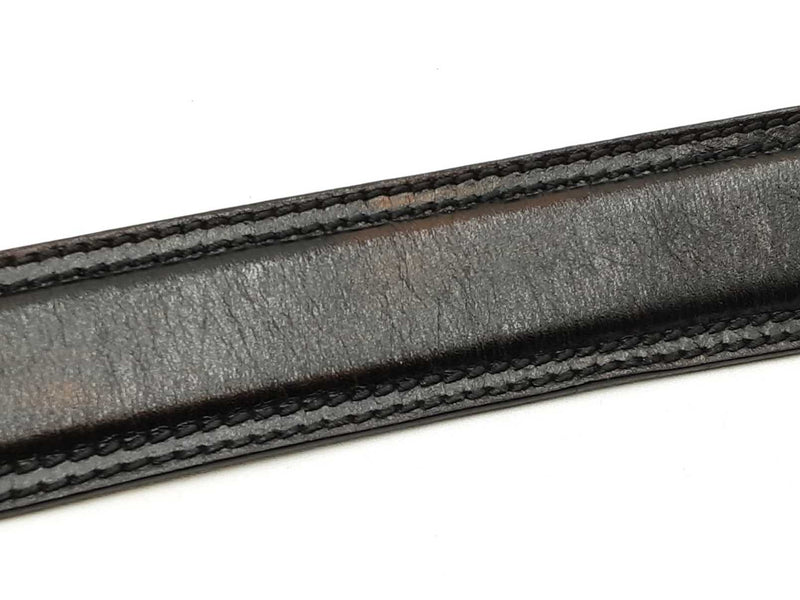 Gucci Silver-tone G Buckle With Black Leather Belt Size 95|38 Fw0325ozxdu