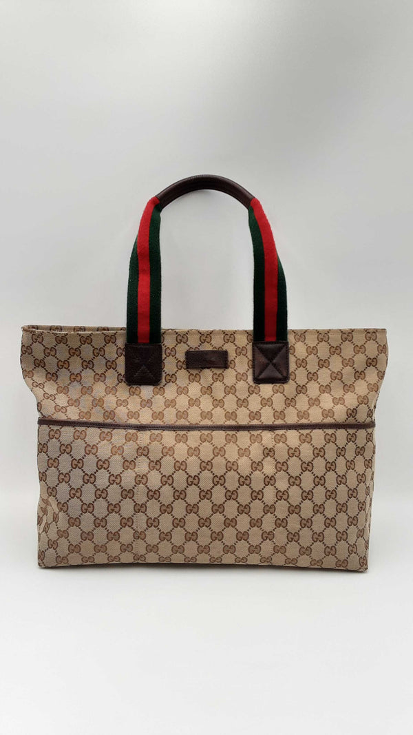 Gucci Gg Supreme Monogram Web Canvas Coated Tote Bag Fw1124lxzdu